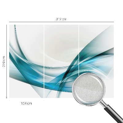 Mural de pared con estampado hermoso olas azules