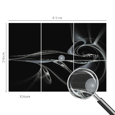 Papel mural con patrón decorativo Líneas de fluidos