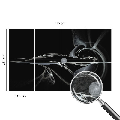 Papel mural con patrón decorativo Líneas de fluidos