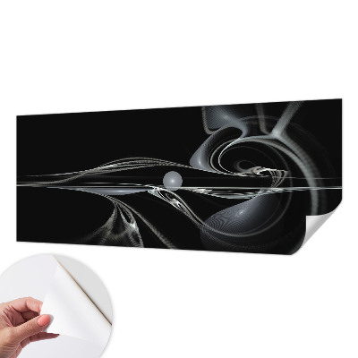Papel mural con patrón decorativo con motivo de líneas fluidas