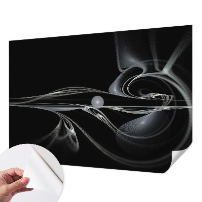 Papel mural con patrón decorativo con motivo de líneas fluidas
