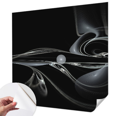 Papel mural con patrón decorativo con motivo de líneas fluidas