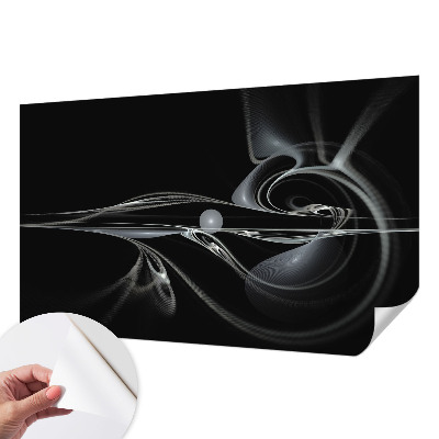Papel mural con patrón decorativo con motivo de líneas fluidas
