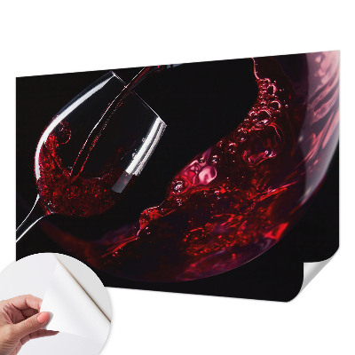 Fotomural decorativo para cabecero de cama en tono vino tinto