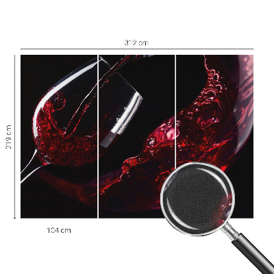 Fotomural decorativo para cabecero de cama en tono vino tinto