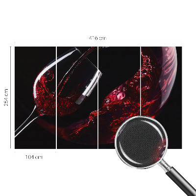 Fotomural decorativo para cabecero de cama en tono vino tinto