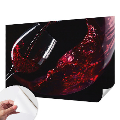 Fotomural decorativo para cabecero de cama en tono vino tinto