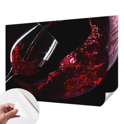 Fotomural decorativo para cabecero de cama en tono vino tinto