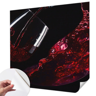 Fotomural decorativo para cabecero de cama en tono vino tinto