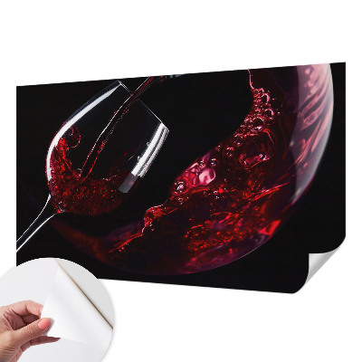 Fotomural decorativo para cabecero de cama en tono vino tinto