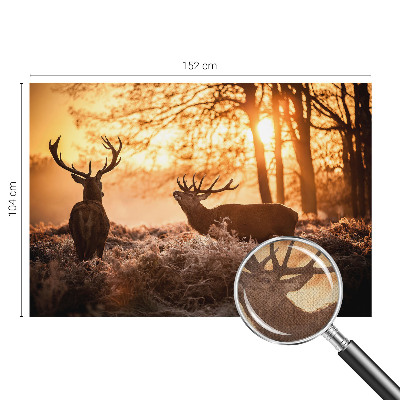 Papel mural con patrón decorativo Ciervos por la mañana