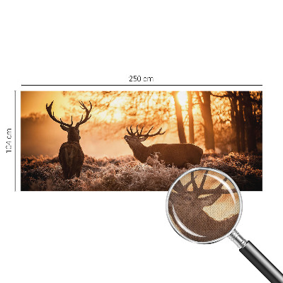 Papel mural con patrón decorativo Ciervos por la mañana