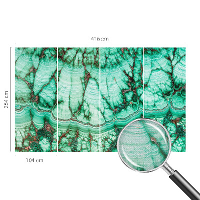 Papel mural texturado decorativo con patrones verdes