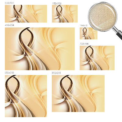 Fotomural decorativo para cabecero de cama con diseño de líneas onduladas