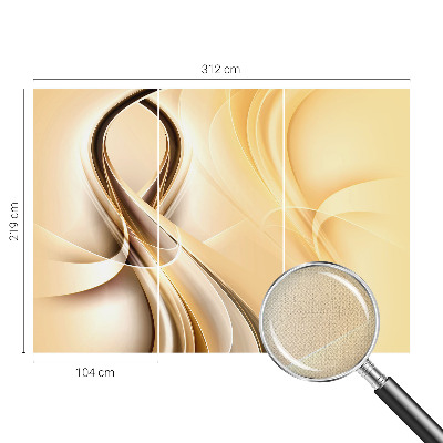 Fotomural decorativo para cabecero de cama con diseño de líneas onduladas