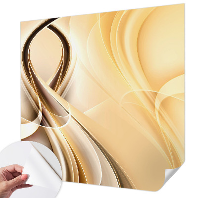 Fotomural decorativo para cabecero de cama con diseño de líneas onduladas