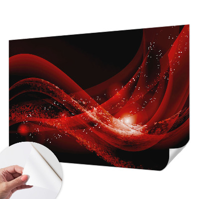 Mural de pared con estampado hermoso con motivo Vórtice Rojo
