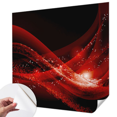 Mural de pared con estampado hermoso con motivo Vórtice Rojo