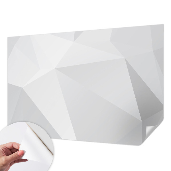 Papel mural con patrón decorativo con motivos de triángulos grises