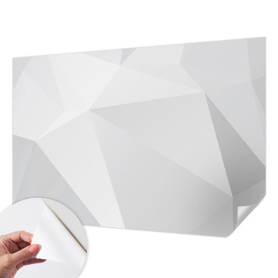 Papel mural con patrón decorativo con motivos de triángulos grises