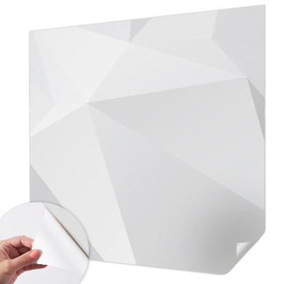 Papel mural con patrón decorativo con motivos de triángulos grises