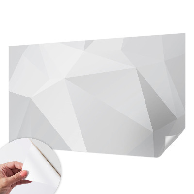 Papel mural con patrón decorativo con motivos de triángulos grises