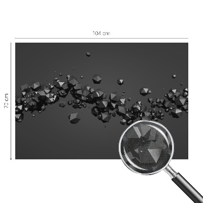 Fotomural decorativo para cabecero de cama con bultos negros como motivo decorativo