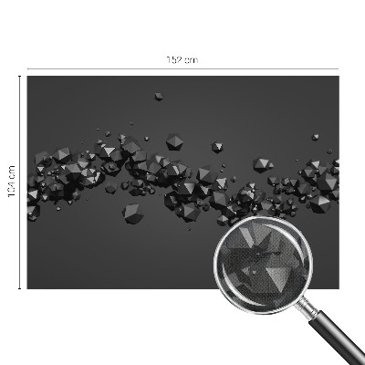 Fotomural decorativo para cabecero de cama con bultos negros como motivo decorativo