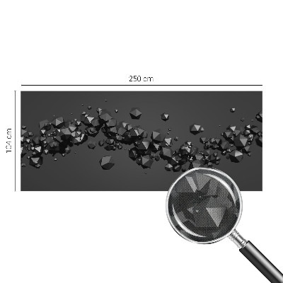 Fotomural decorativo para cabecero de cama con bultos negros como motivo decorativo