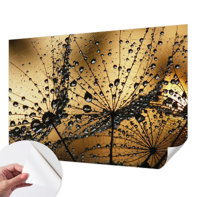 Papel mural texturado decorativo con motivo de gotas delicadas