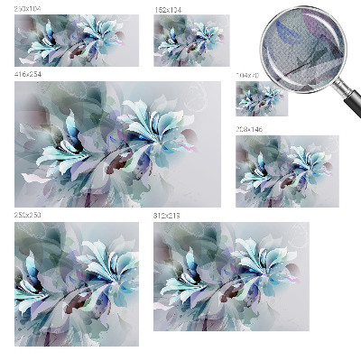 Fotomural decorativo para cabecero de cama abstracción floral