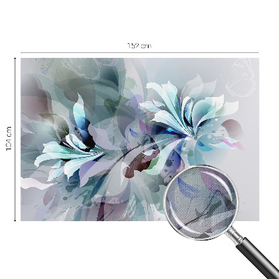 Fotomural decorativo para cabecero de cama con diseño de abstracción floral