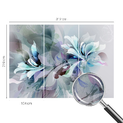 Fotomural decorativo para cabecero de cama con diseño de abstracción floral