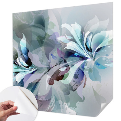 Fotomural decorativo para cabecero de cama con diseño de abstracción floral