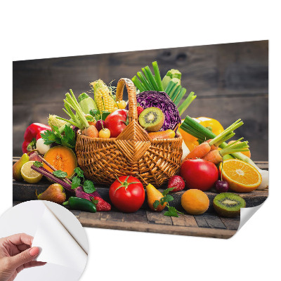 Papel mural con patrón decorativo con diseño Riqueza frutal
