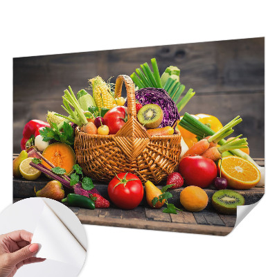 Papel mural con patrón decorativo con diseño Riqueza frutal