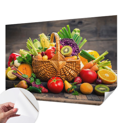 Papel mural con patrón decorativo Riqueza frutal