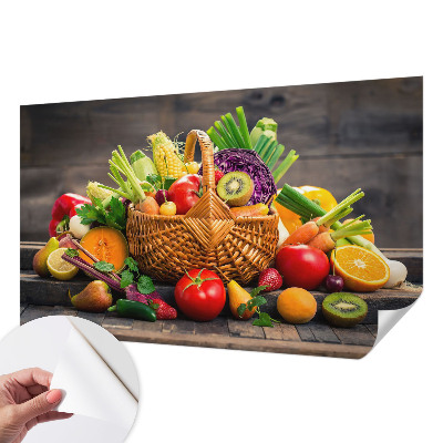 Papel mural con patrón decorativo con diseño Riqueza frutal