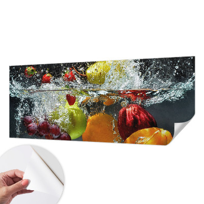 Papel mural texturado decorativo con diseño de fruta sumergida en agua