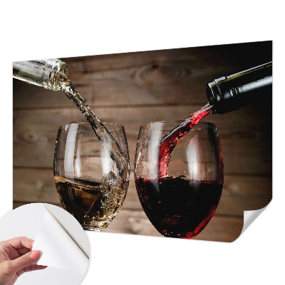 Mural de pared con estampado hermoso con motivo de copas de vino