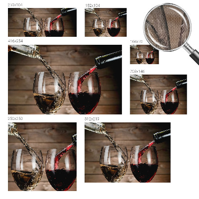 Mural de pared con estampado hermoso con motivo de copas de vino
