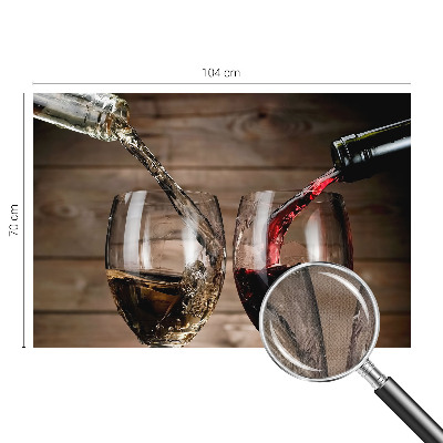 Mural de pared con estampado hermoso Copas de vino