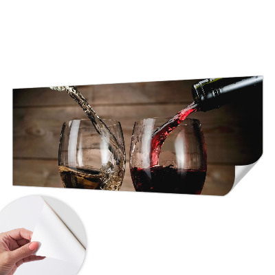 Mural de pared con estampado hermoso con motivo de copas de vino