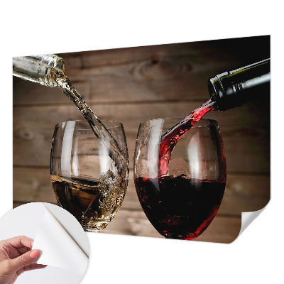 Mural de pared con estampado hermoso con motivo de copas de vino