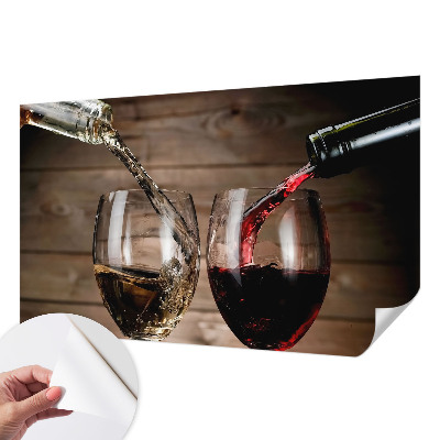 Mural de pared con estampado hermoso con motivo de copas de vino