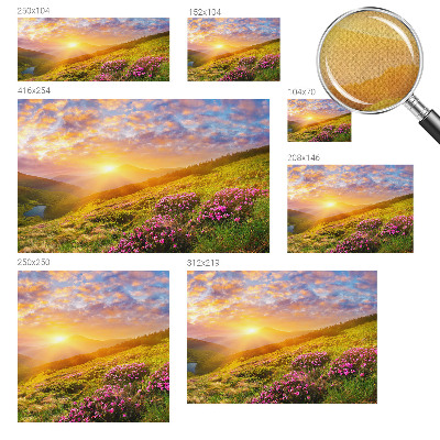 Papel mural con patrón decorativo Montaña Oeste