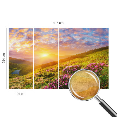 Papel mural con patrón decorativo Montaña Oeste