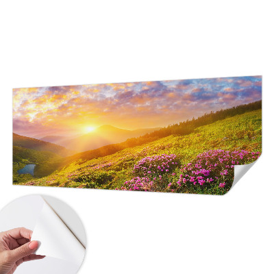 Papel mural con patrón decorativo Montaña Oeste