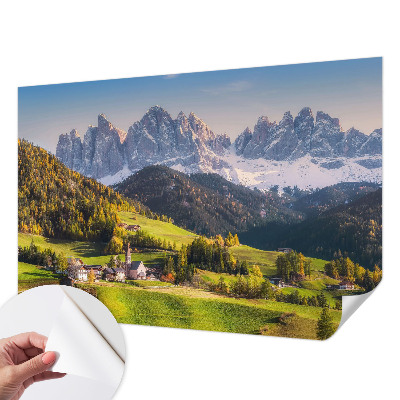 Fotomural decorativo para cabecero de cama con un paisaje de montaña