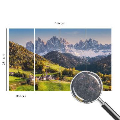 Fotomural decorativo para cabecero de cama con un paisaje de montaña